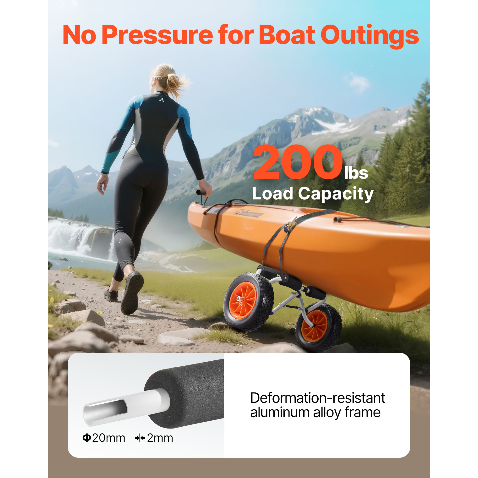 SucceBuy 200파운드 카약 카트 접이식 카약 트 - Fishing Kayak Crate 리뷰 및 가격