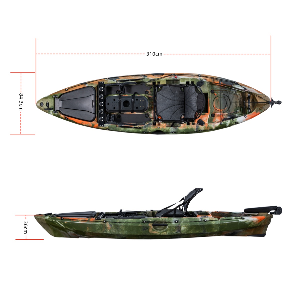 LSF 1등급 싱글 낚시 카약 플라스틱 보트 낚시용 1 - Fishing Kayak Pedal Drive 리뷰 및 가격
